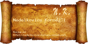 Nedelkovics Kornél névjegykártya